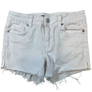 Kids Hudson White Denim Shorts